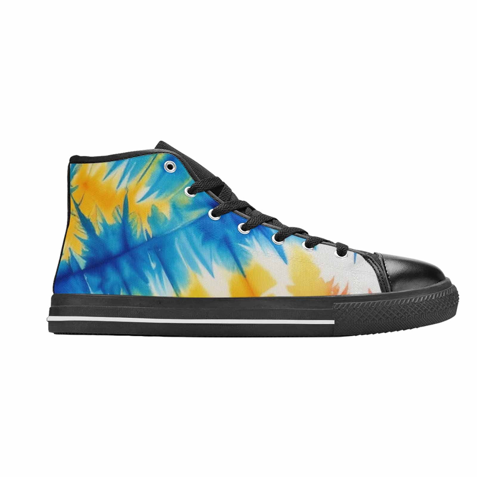 WOMEN'S Tie Dye Drip High Top Canvas Grunge Custom Sneakers