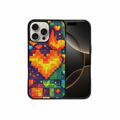 iPhone 16 Pro Max Case — Pixel Art 8 Bit Burst Pattern, Custom Phone Case