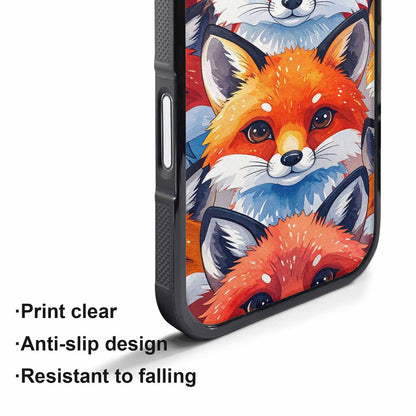 iPhone 17 Pro Max Case — Watercolor Kawaii Fox Watercolor Abstract, Custom Phone Case