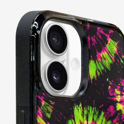 iPhone 16 Plus Case — Acid Wash Tie Dye Neon, Custom Phone Case