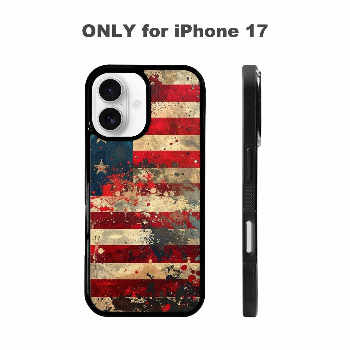 iPhone 17 Case — Small American Flag Stars Galaxy Space, Custom Phone Case