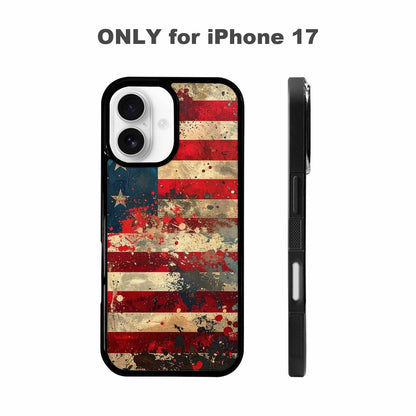 iPhone 17 Case — Small American Flag Stars Galaxy Space, Custom Phone Case
