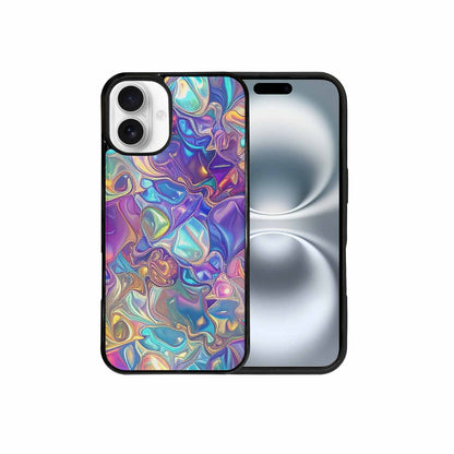 iPhone 16 Plus Case — Holographic Iridescent Shimmer Pattern Hundreds Of, Unique Phone Case Design