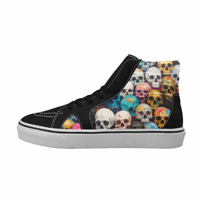 MEN'S Skulls  Marble Skulls High Top Canvas Melting Art Sneakers