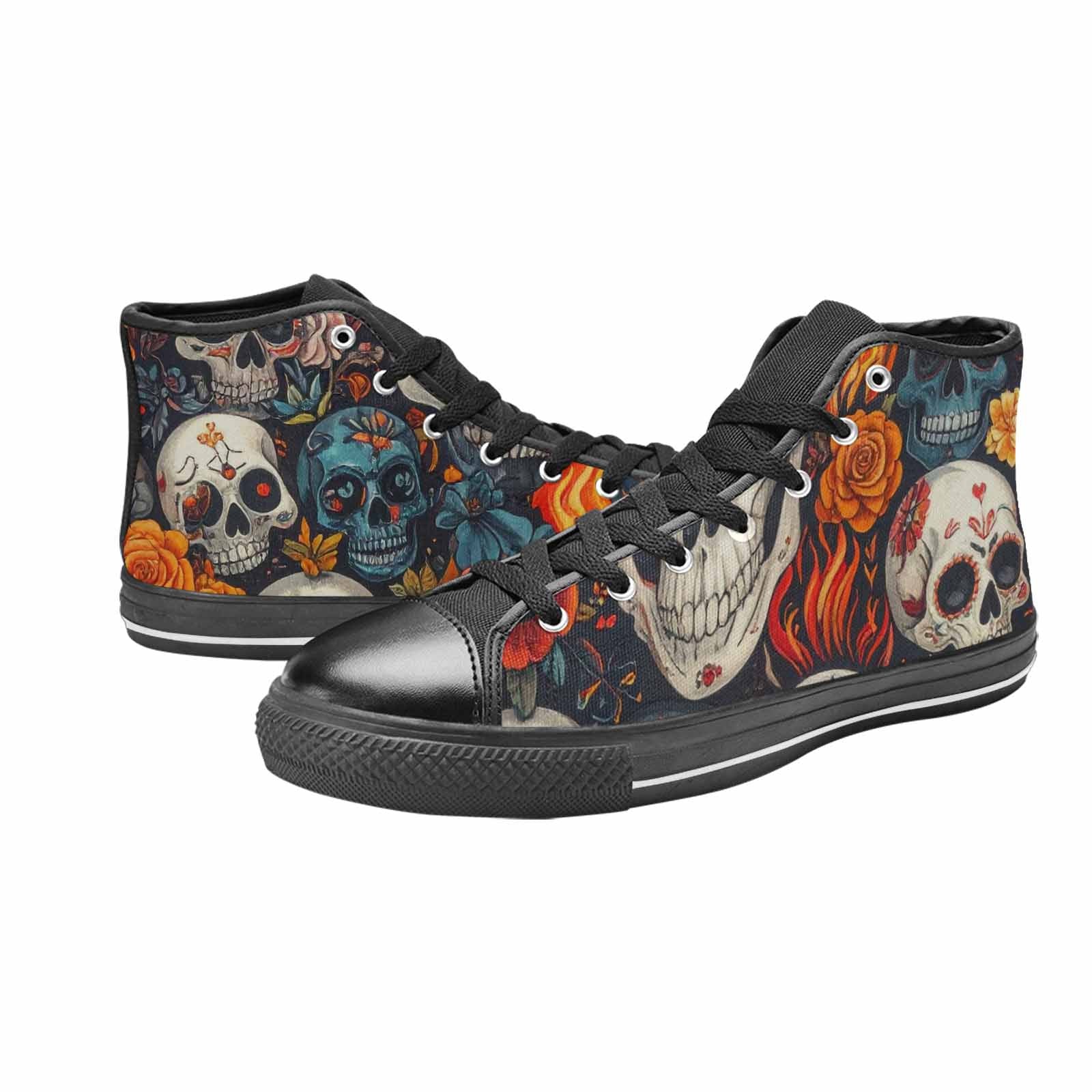 MEN'S Skull High Top Canvas Y2K Custom Shoes