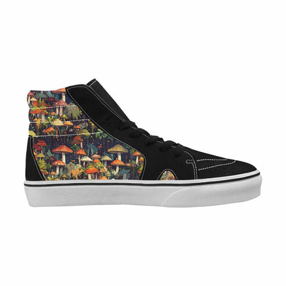 MEN'S Mushrooms  Camo Mushrooms High Top Canvas Neon Fantasy Shoes