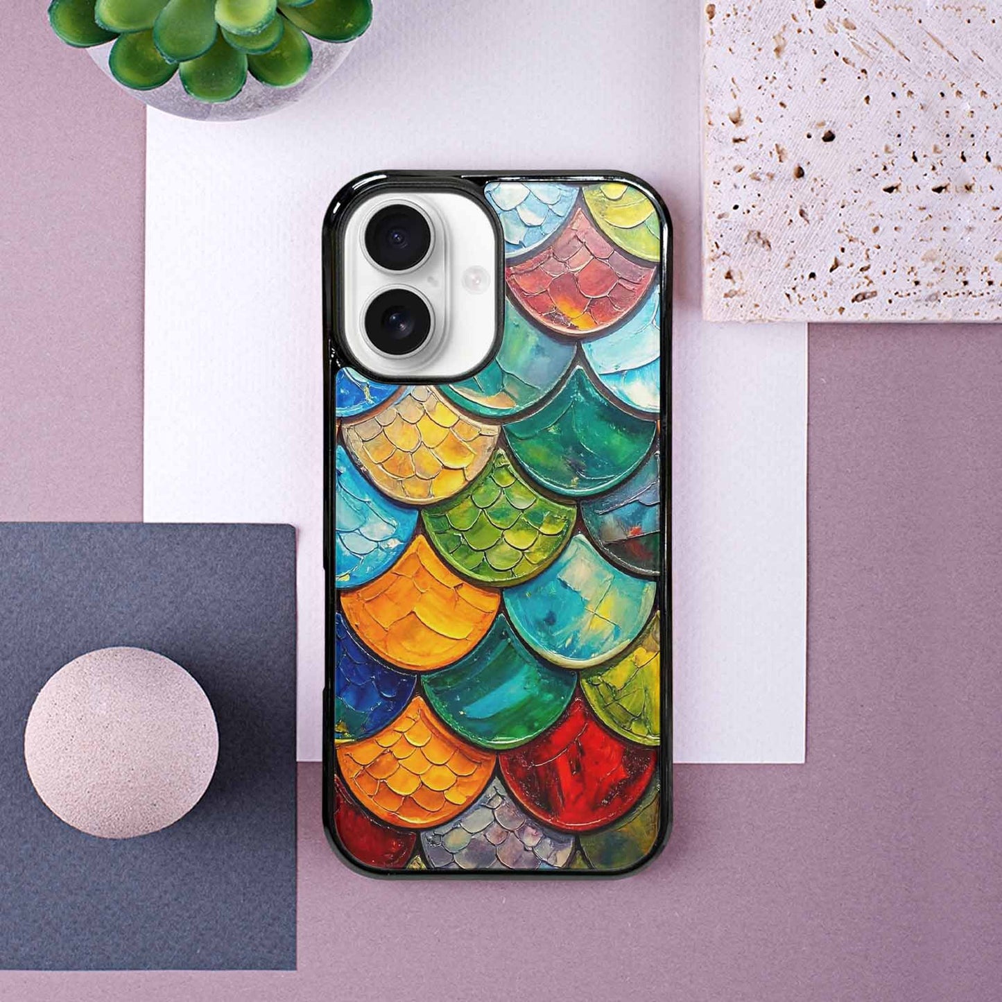 iPhone 16 Case — Reptile Scale Full Color Vibrant Reptile, Custom Made Phone Cover
