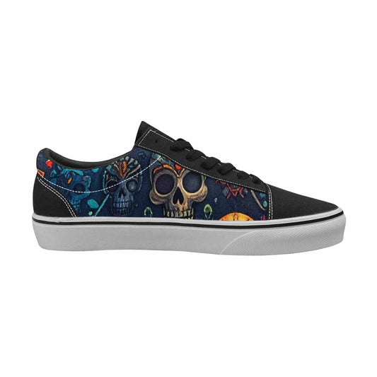 WOMEN'S Skulls - Tribal-Patterned- Canvas Lace-Up Neon Fantasy Sneakers