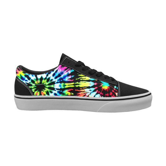 WOMEN'S Cc Tie Dye Art Low Top Skateboarding Wallpaper Art Custom Shoes