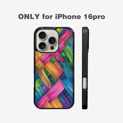 iPhone 16 Pro Case — Polysexual Flag Color Theme Small Rainbow, Personalized Phone Case