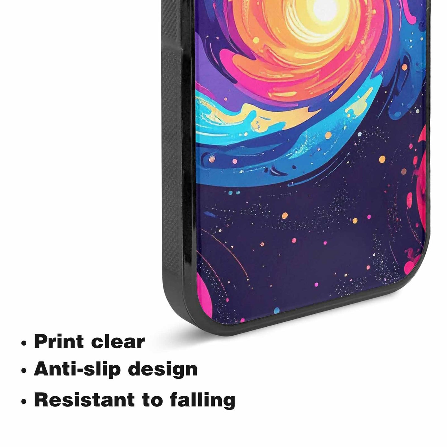iPhone 15 Plus Case — Love Wins Galaxy Seamless Pattern Vibrant, Custom Printed Phone Case