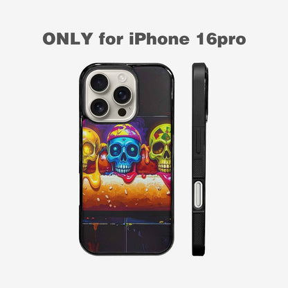 iPhone 16 Pro Case — Toxic Skeleton Hot Dog Eye Small, Personalized Phone Case