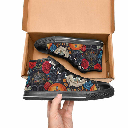 WOMEN'S Skull High Top Canvas Vivid Shoes