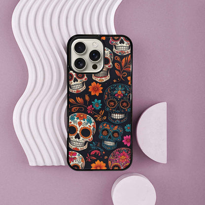 iPhone 16 Pro Max Case — Dia De Los Muertos Sugar Skull, Customized Protective Case