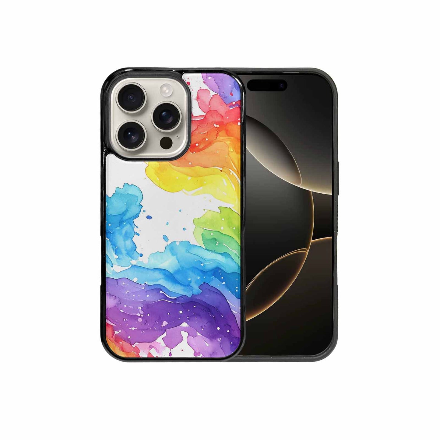 iPhone 16 Pro Case — Watercolor Splash Abstract Pattern Seamless Repeat, Unique Phone Case Design