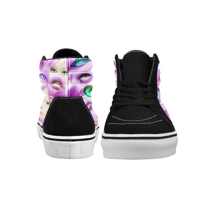 WOMEN'S Eye See Wall Eyes High Top Skateboarding Dark Academia Sneakers