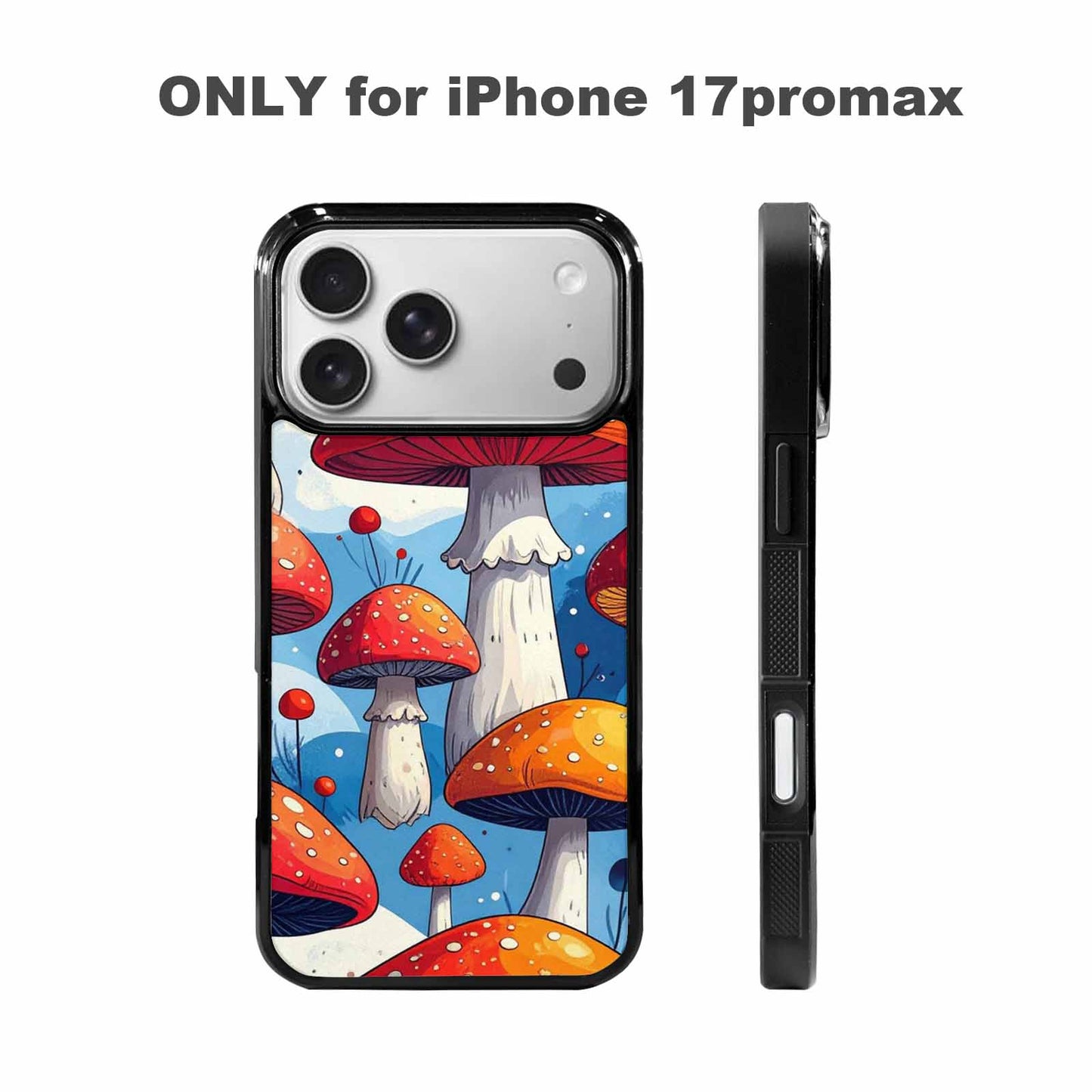 iPhone 17 Pro Max Case — Vivid Winter Mushroom Cartoon Cute, Custom Printed Phone Case