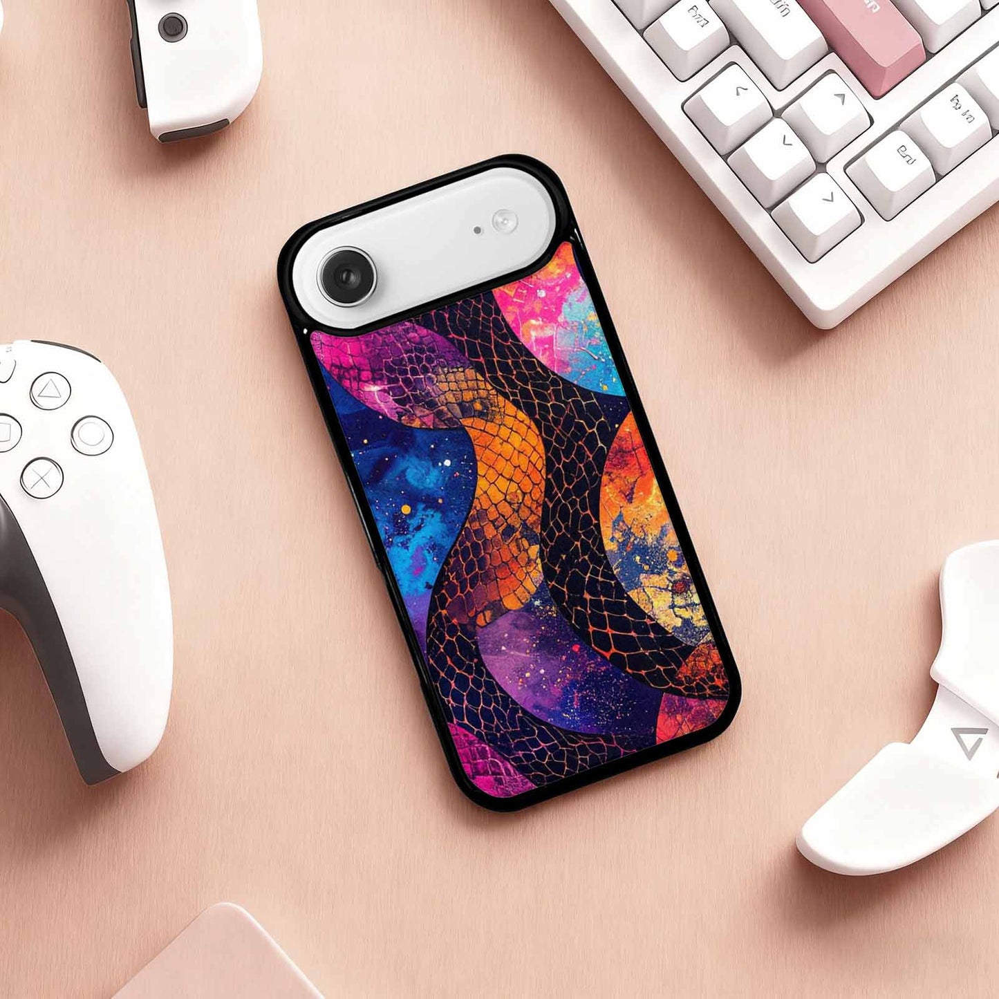 iPhone 17 Air Case — Galaxy Snake Print Galaxy Space, Custom Phone Case