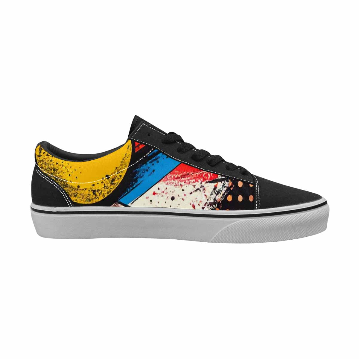 WOMEN'S Comic Book Halftone Canvas Lace-Up Aesthetic Custom Sneakers