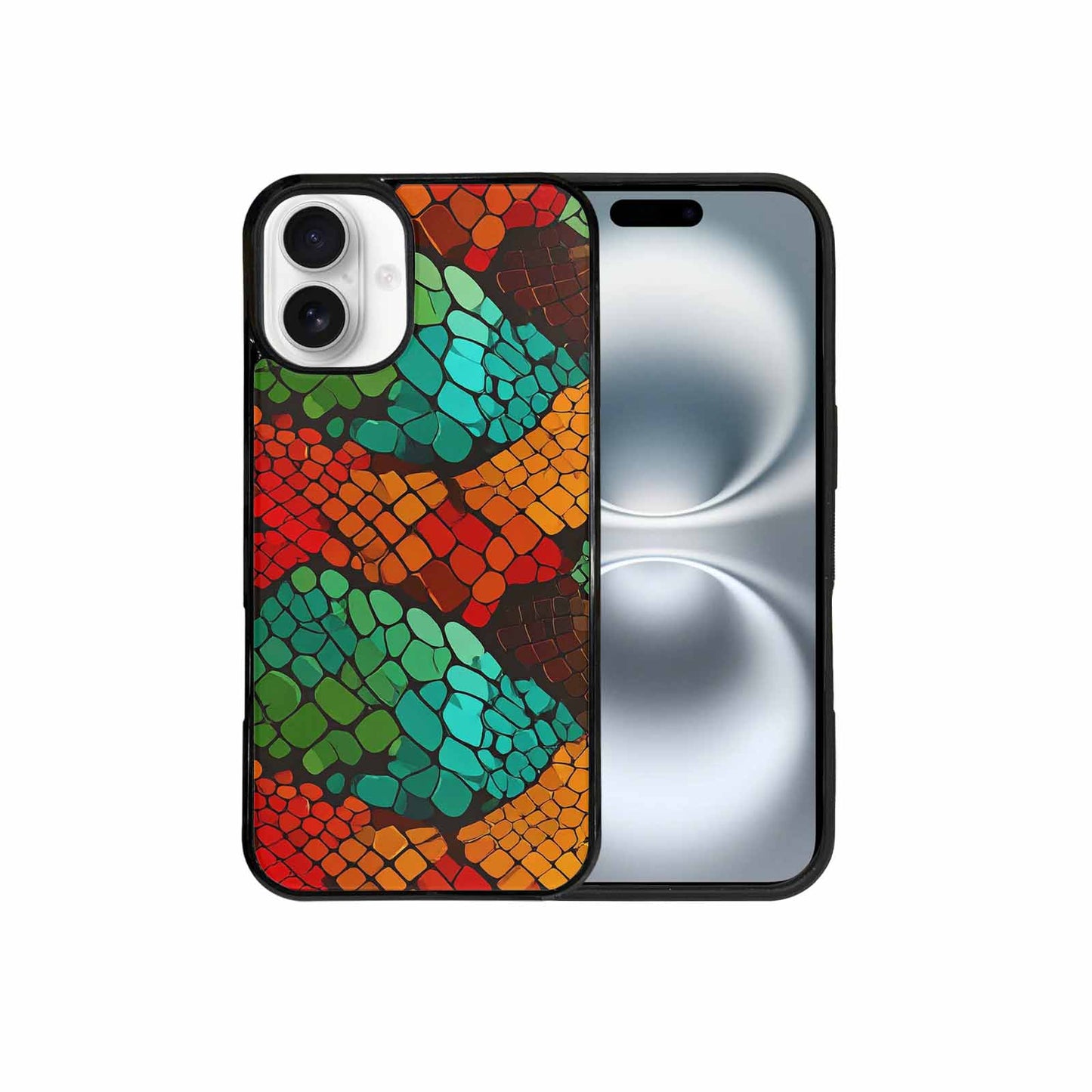 iPhone 16 Plus Case — Dark Snake Print Custom, Custom Phone Case