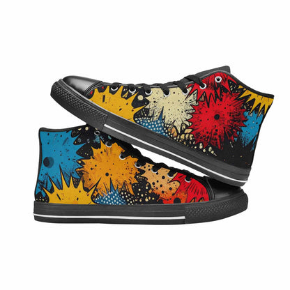 WOMEN'S Comic Book Halftone High Top Canvas Dreamcore Sneakers