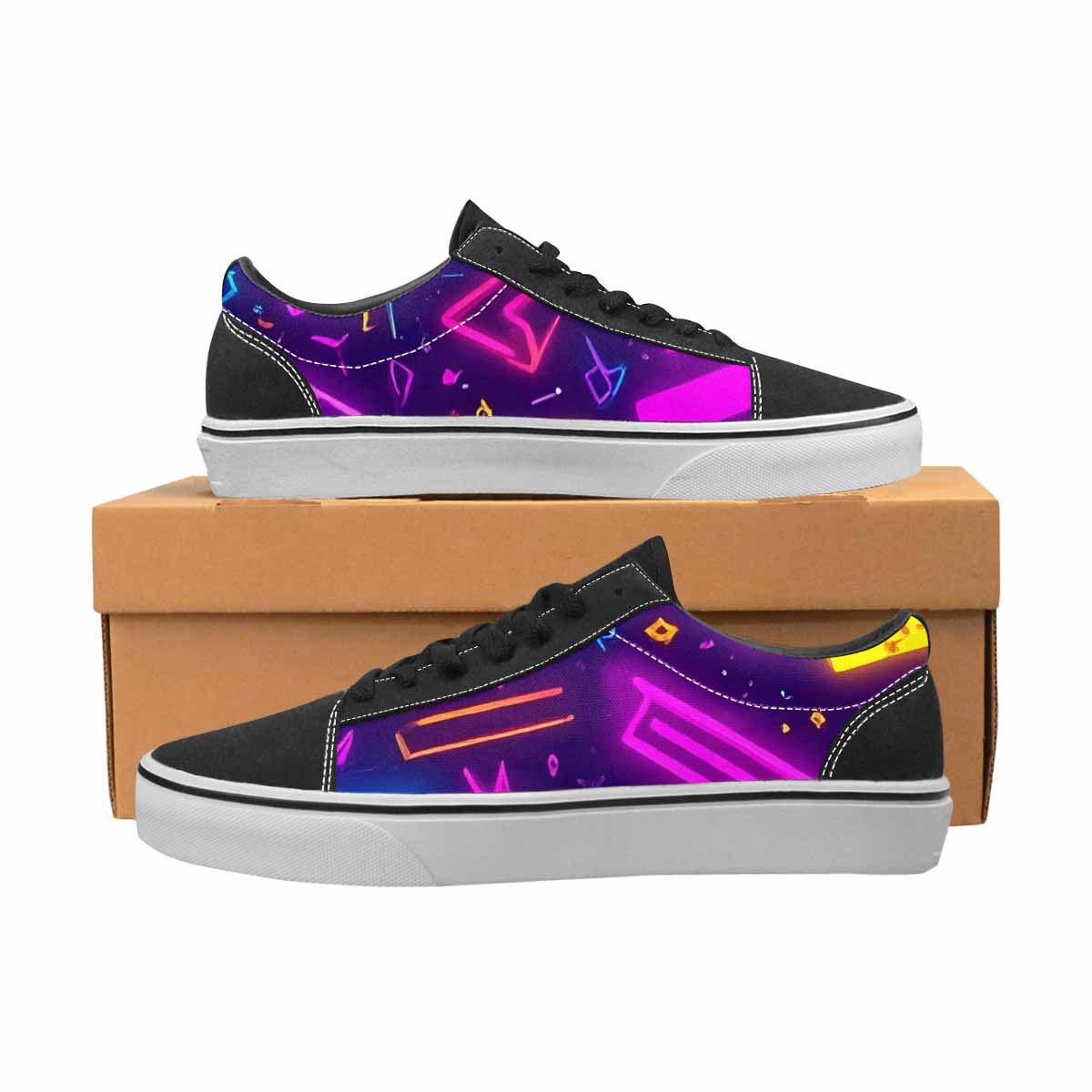WOMEN'S 80s Retro Motif Lace-Up Canvas Y2K Custom Shoes