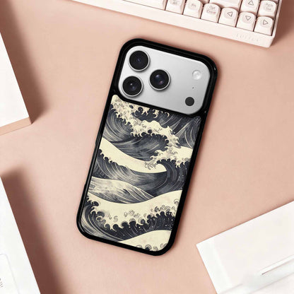 iPhone 17 Pro Case — Vintage Americana Wave Retro Vintage, Custom Printed Phone Case