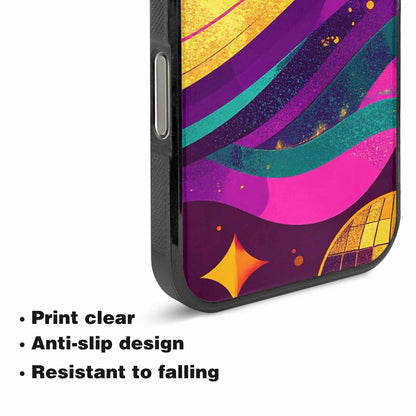 iPhone 16 Pro Case — 1970s Disco Art Pattern, Custom Print Case Cover