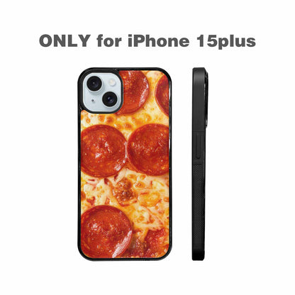 iPhone 15 Plus Case — Pepperoni Pizza Print Custom, Custom Art Phone Cover