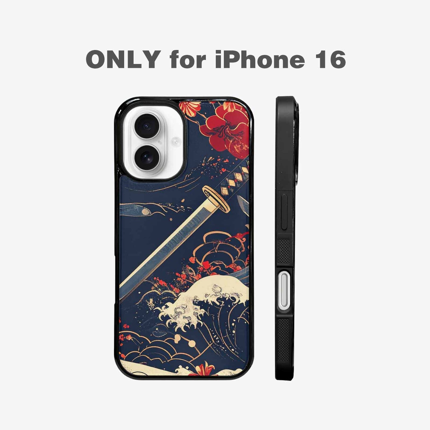 iPhone 16 Case — Samurai Art Repeat Pattern, Unique Phone Case Design