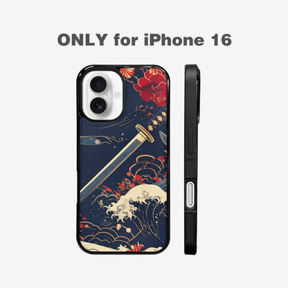 iPhone 16 Case — Samurai Art Repeat Pattern, Unique Phone Case Design