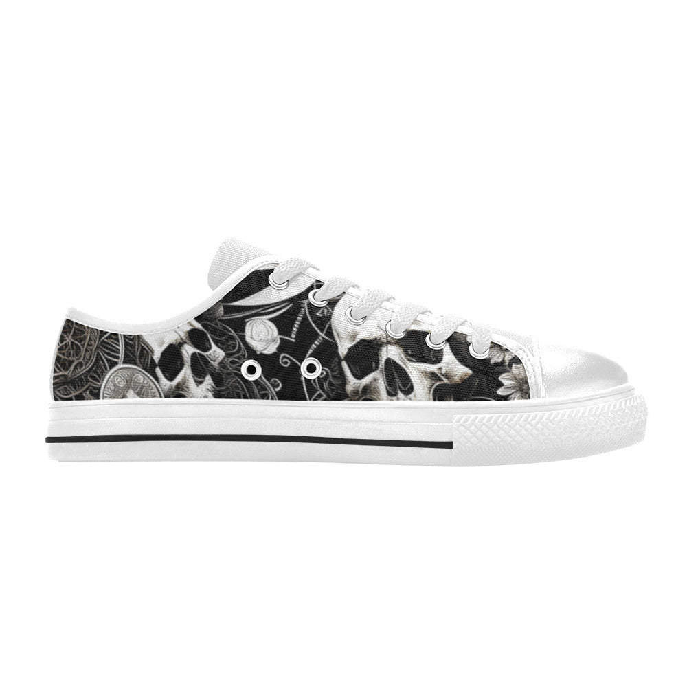 MEN'S Skulls Love Canvas Neon Fantasy Custom Sneakers