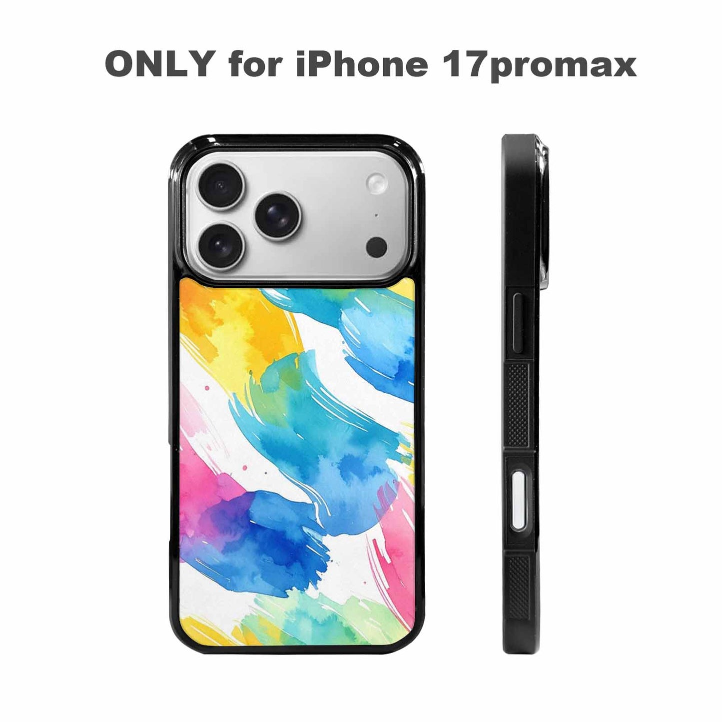 iPhone 17 Pro Max Case — Trans Strong Watercolor Seamless Watercolor Abstract, Custom Art Phone Cover