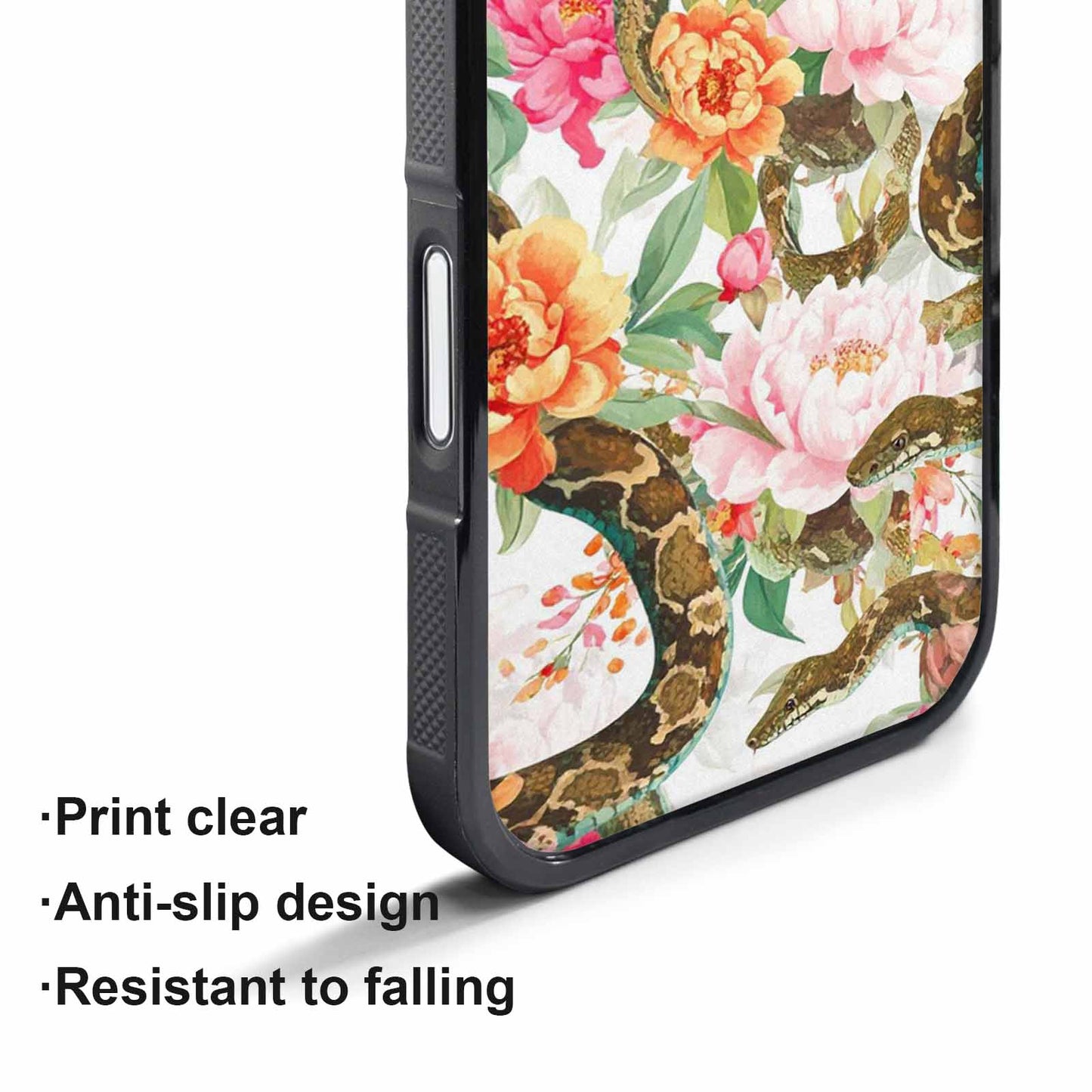 iPhone 17 Pro Case — Snakes Print Floral Seamless Pattern Floral, Original Design Phone Case