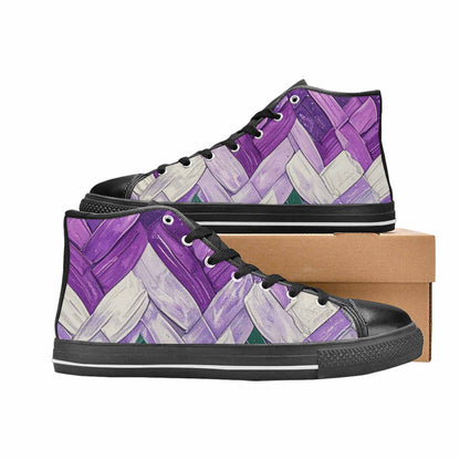MEN'S Genderqueer Flag Color High Top Canvas Aesthetic Shoes
