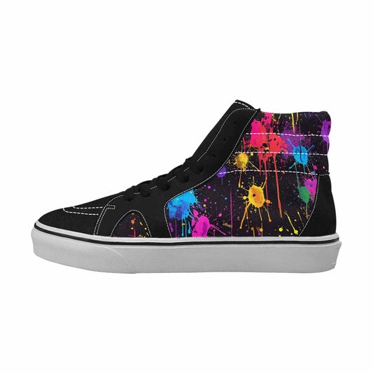 MEN'S Paint Splatter High Top Canvas Aesthetic Custom Shoes