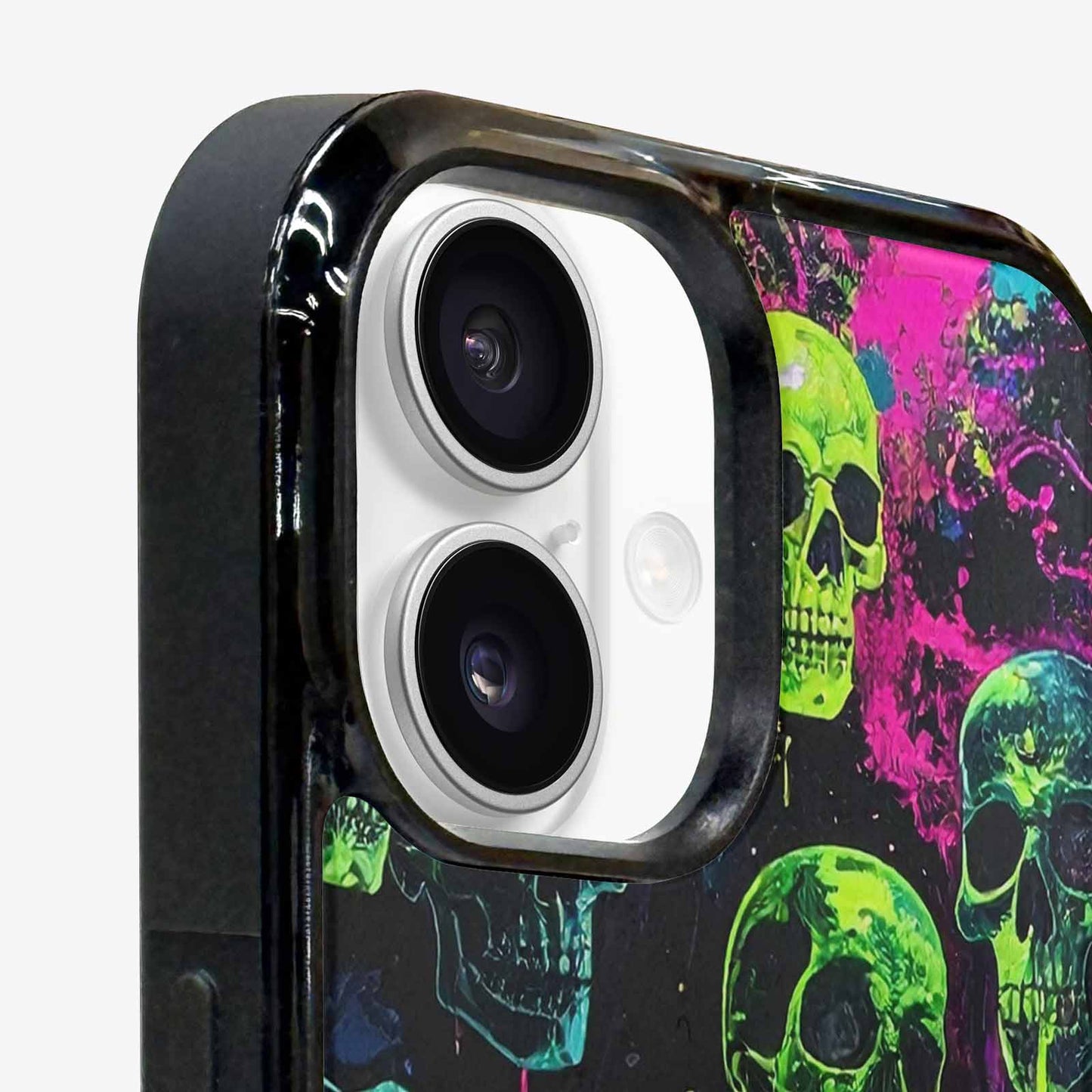 iPhone 16 Plus Case — Skeletons Neon Green Glowskele Ejt Personalized, Customized Protective Case