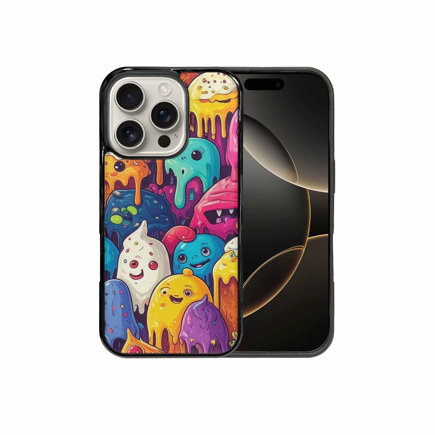 iPhone 16 Pro Case — Melting Ice Cream Monster Charac, Custom Phone Case