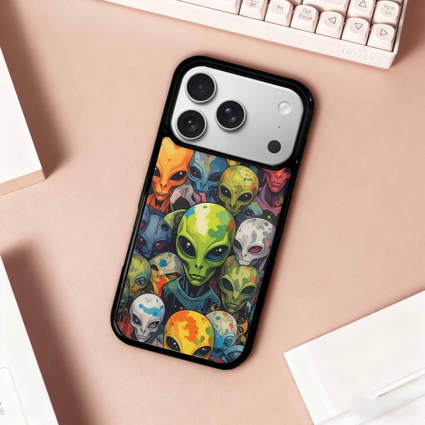 iPhone 17 Pro Case — Aliens Camo Aliens Pattern Hundreds Alien, Unique Phone Case Design