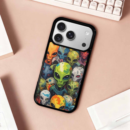 iPhone 17 Pro Case — Aliens Camo Aliens Pattern Hundreds Alien, Unique Phone Case Design