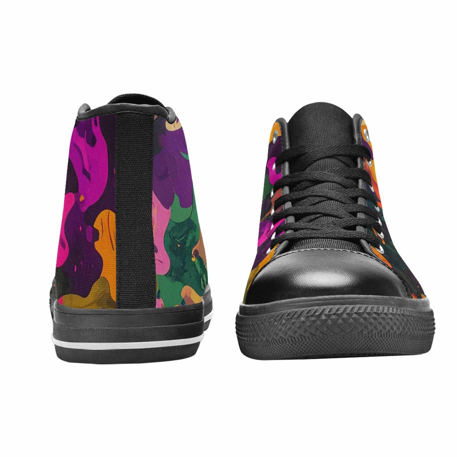 WOMEN'S Military Camouflage Blotch High Top Canvas Surreal Sneakers