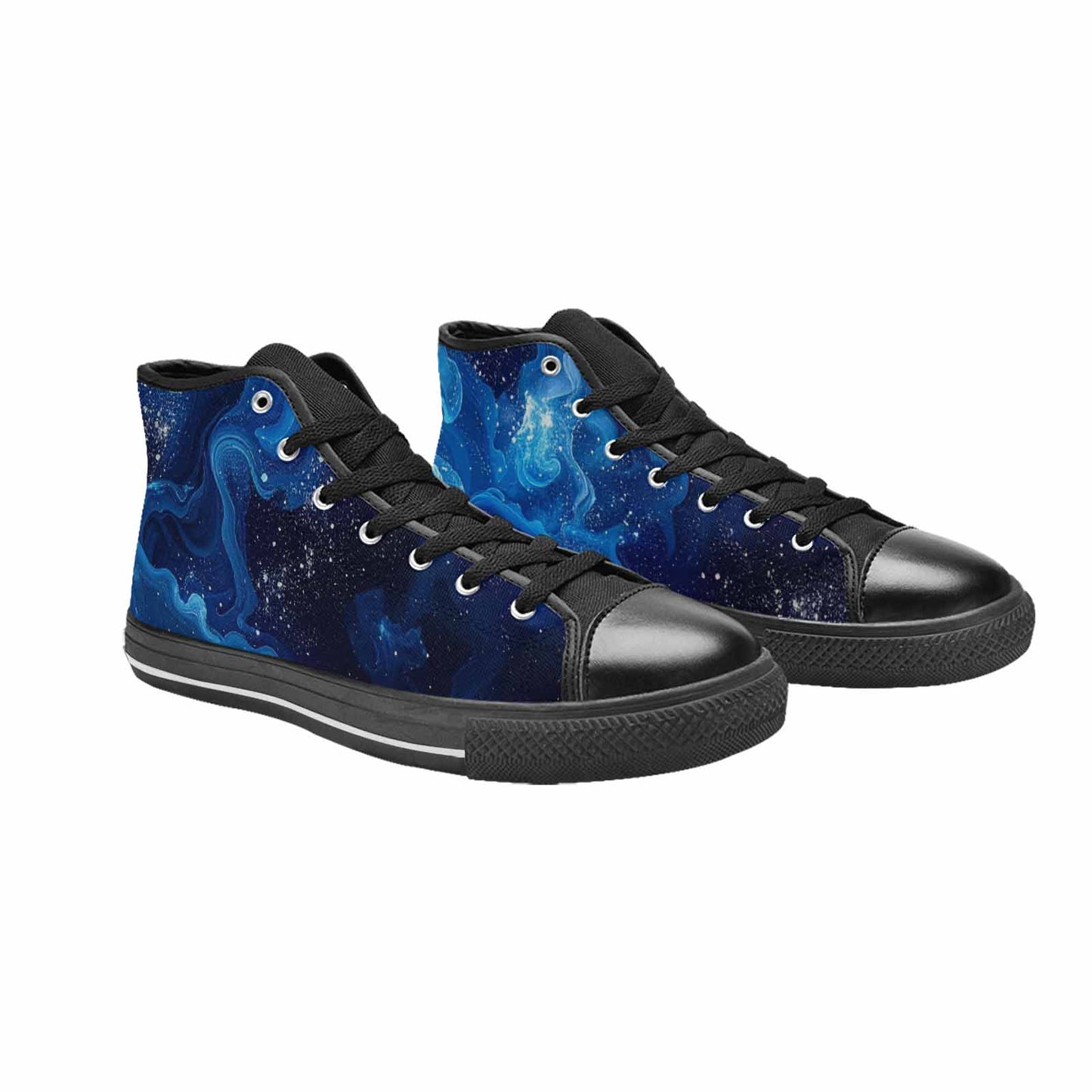 MEN'S Galaxy Art - High Top Canvas Wallpaper Art Custom Sneakers