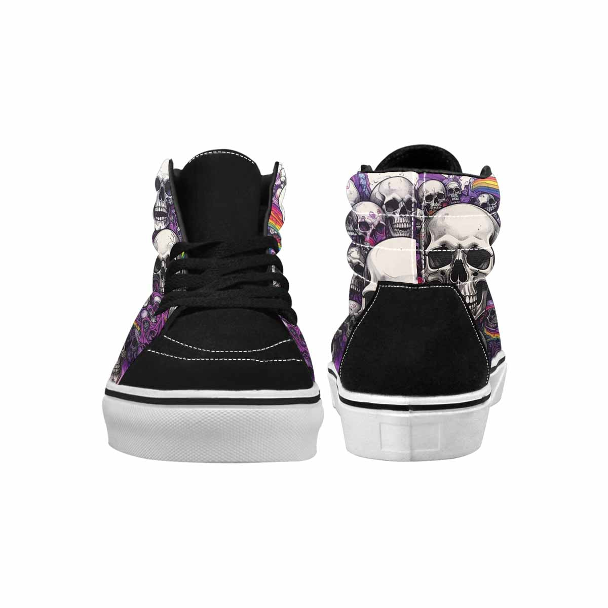 MEN'S Rainbow From Skull S High Top Canvas Aesthetic Custom Shoes