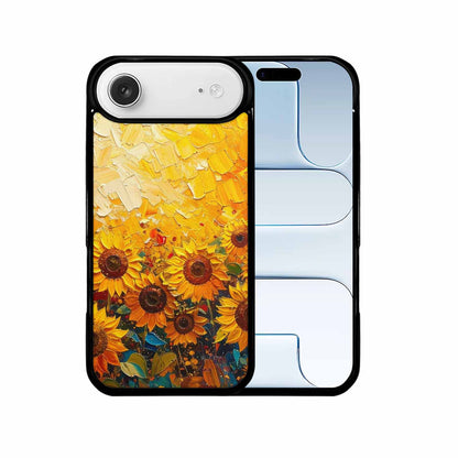 iPhone 17 Air Case — Impressionist Sunflower Brushstroke Pattern Hundreds Floral, Original Design Phone Case