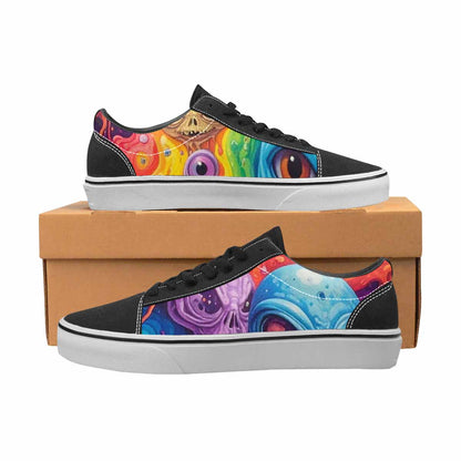 WOMEN'S Aliens  Tie Dye Lace-Up Canvas Dreamcore Custom Shoes