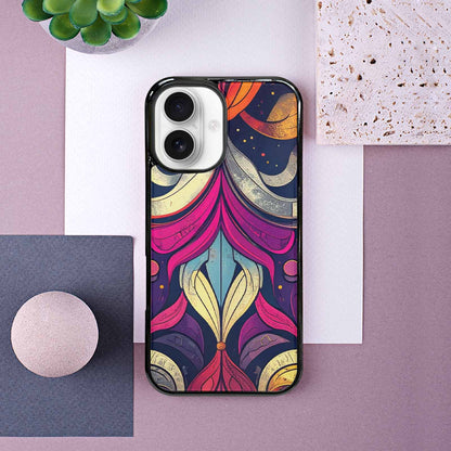iPhone 16 Case — 1970s Disco Cartoon Art Pattern, Custom Print Case Cover