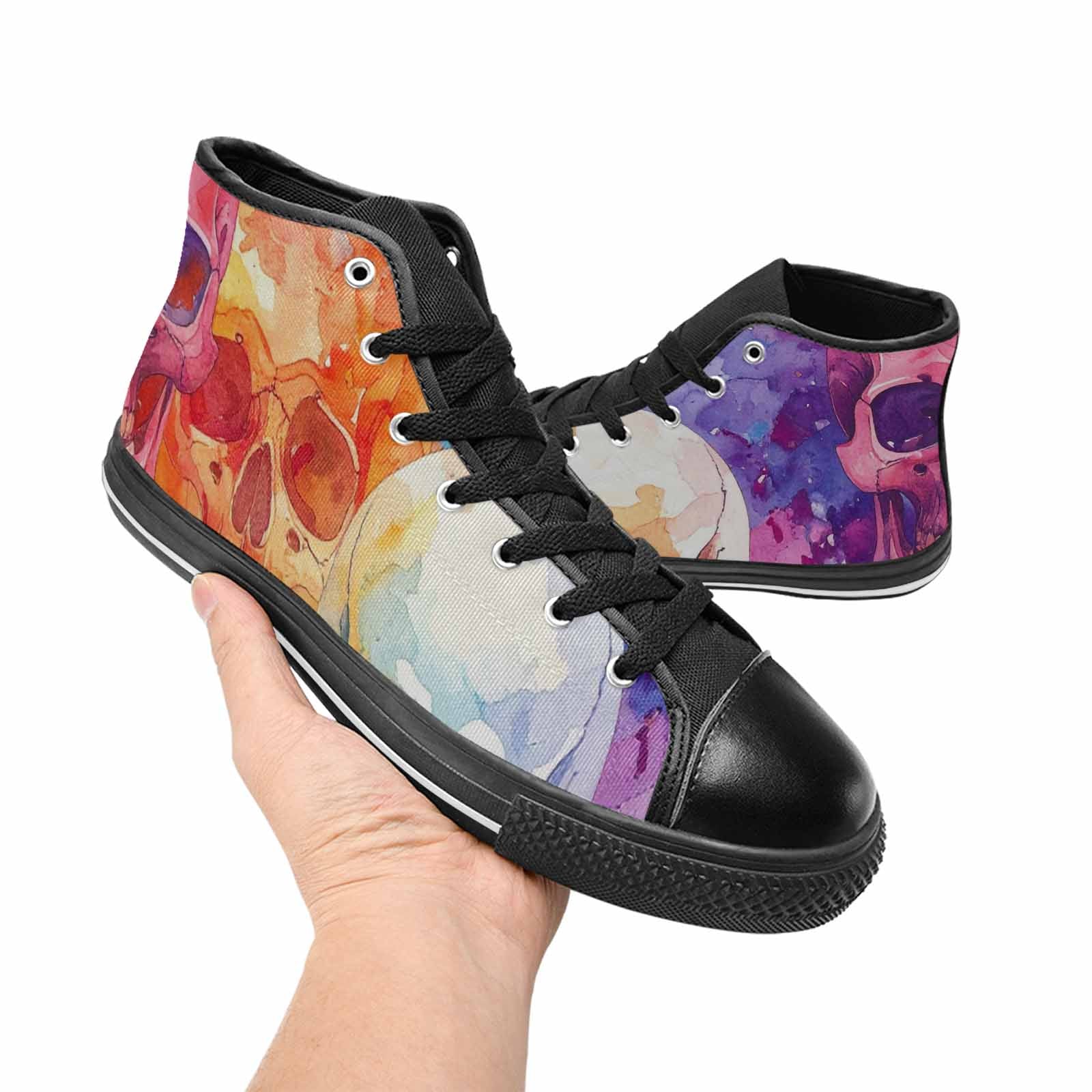 WOMEN'S Kulls - Watercolor High Top Canvas Cottagecore Shoes