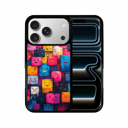 iPhone 17 Pro Case — Hand Drawn Icon Doodle Pattern Original, Custom Printed Phone Case