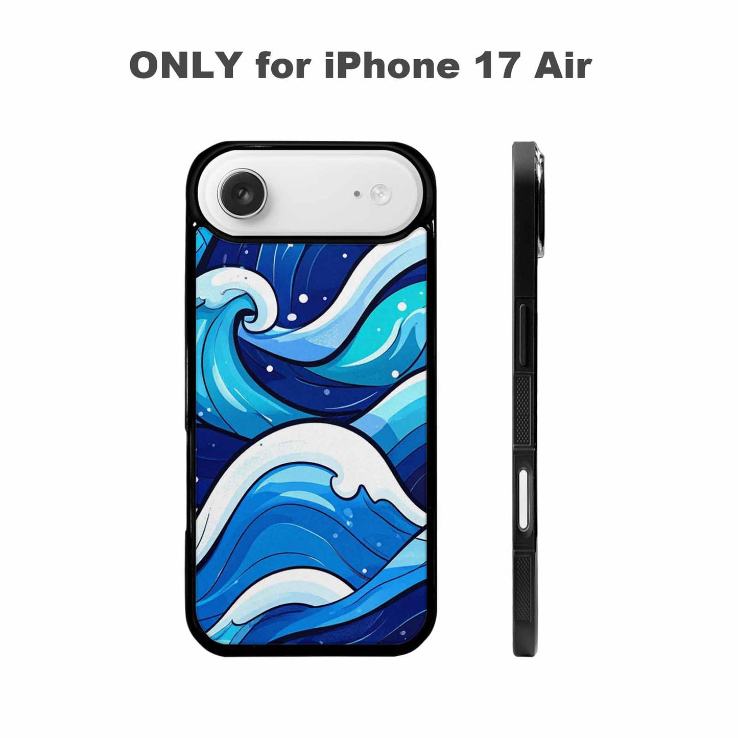 iPhone 17 Air Case — Glossy Winter Wave Seamless Cartoon Cute, Custom Made Phone Cover
