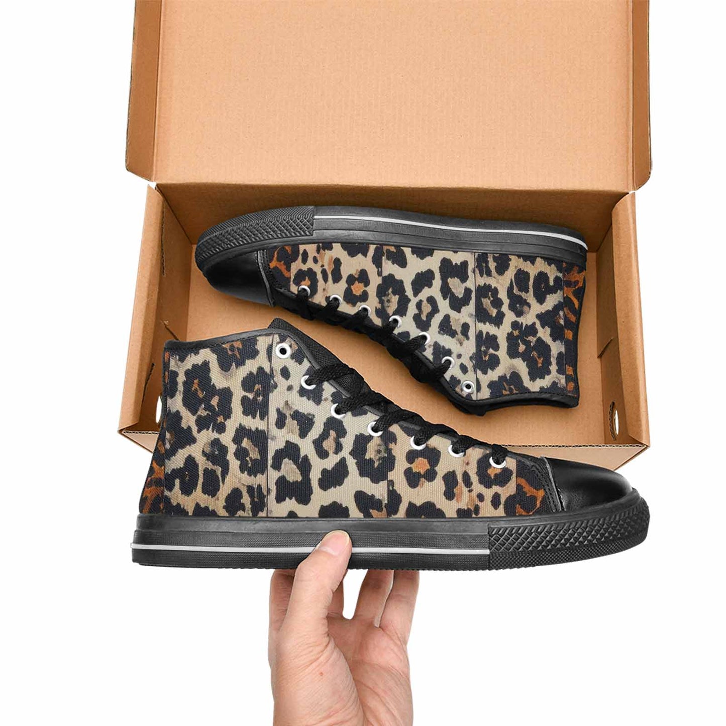 WOMEN'S Animal Print High Top Canvas Aesthetic Custom Sneakers